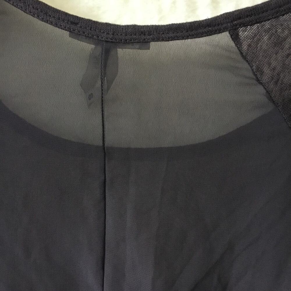 Marseille Gray Sheer Asymmetrical Hem Tunic - Picture 14 of 16